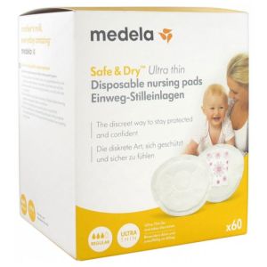 Medela Safe & Dry Coussinets d'Allaitement à Usage Unique Ultra Thin 60 Coussinets