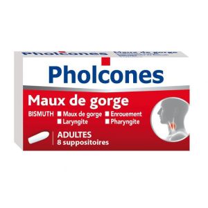 Pholcones Bismuth Adultes, 8 suppositoires