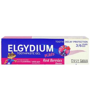 Elgydium Kids gel dentifrice Protection Caries 3/6 ans grenadine 50ml