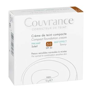 AVENE COUVRANCE Crème de Teint Compacte 5.0 Fini Mat Soleil SPF30 - Poudrier/10g