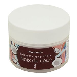 PHARMACTIV  Le Beurre Corporel Parfumé Coco 200ml - Peaux Sèches Déshydratées