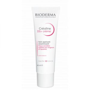 BIODERMA Créaline DS+ Crème 40ml - Soin Apaisant Assainissant - Peaux Sensibles, Irritations, Rougeurs, Squames