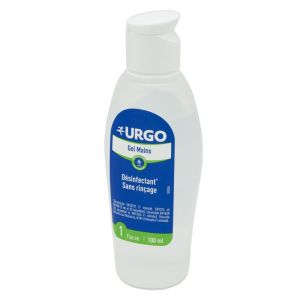 URGO Gel Mains 100ml - Gel Hydroalcoolique Désinfectant - Action Bactéricide, Levuricide, Virucide