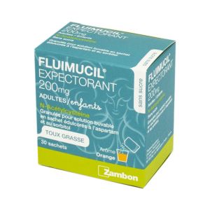 Fluimucil Expectorant 200 mg sans sucre - 30 sachets