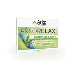 ARKORELAX Cannabis Sativa 30 Comprimés à Avaler - Stress, Performances Physiques et Mentales, Fatigue