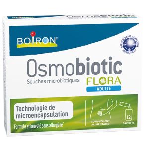 OSMOBIOTIC Flora Adulte 12 Sachets - Probiotiques Micro-encapsulés - Flore Intestinale, Digestion
