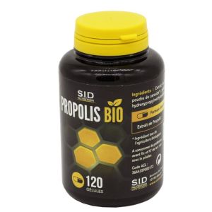 PROPOLIS BIO 120 Gélules - Complément Alimentaire Mal de Gorge, Infection Urinaire