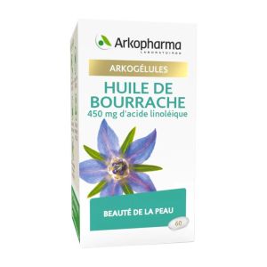 ARKOGELULES Huile de Bourrache 450mg d' Acide Linonéique - Bte/60 - Beauté de la Peau