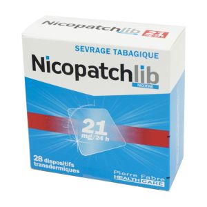 Nicopatchlib 21 mg, dispositif transdermique transparent - B/28