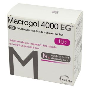 Macrogol 4000 EG Poudre pour solution buvable 10 g Bte/20