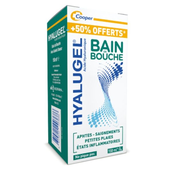 HYALUGEL Bain de Bouche à l' Acide Hyaluronique - Aphtes, Petites Plaies, Saignements, Inflammations