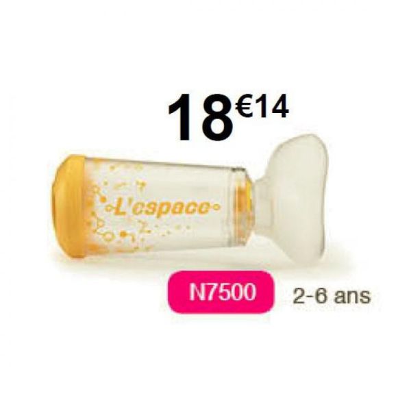 L' ESPACE 2-6 Ans Jaune - Chambre d' Inhalation pour Enfant de 2 à 6 Ans - Avec Masque - N7500