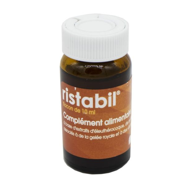 RISTABIL Solution Buvable 10x 10ml - Complément Alimentaire Anti Fatigue, Reconstituant Naturel