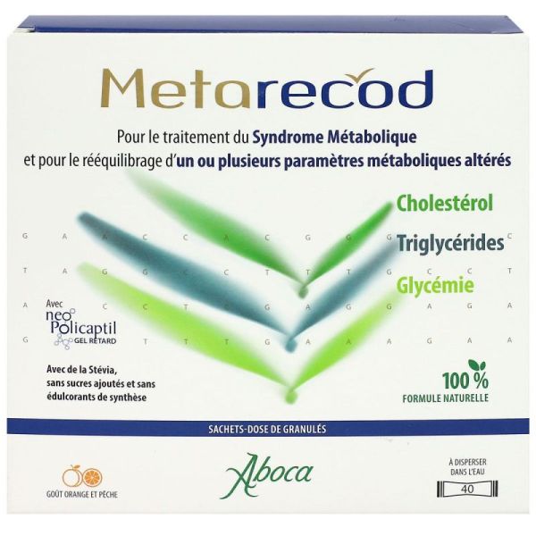 METARECOD Sachets 40x 2.5g - Paramètres Métaboliques Altérés : Cholestérol, Triglycérides, Glycémie