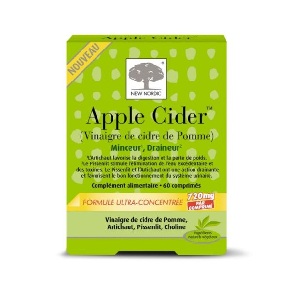 APPLE CIDER 60 Comprimés - Minceur, Draineur - Vinaigre de Cidre de Pomme