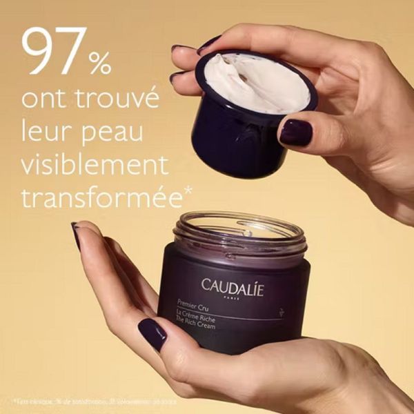 CAUDALIE PREMIER CRU La Crème Riche Recharge 50ml - Anti-âge Global Peaux Sèches