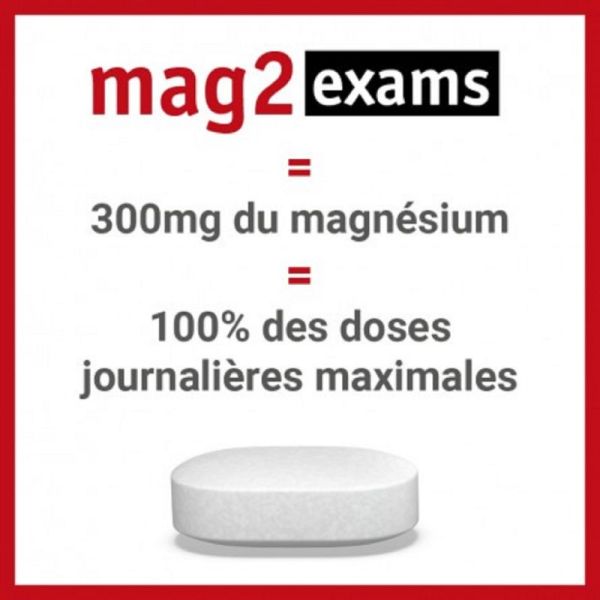 MAG 2 Exams 30 Comprimés - Mémoire, Concentration, Nervosité, Fatigue