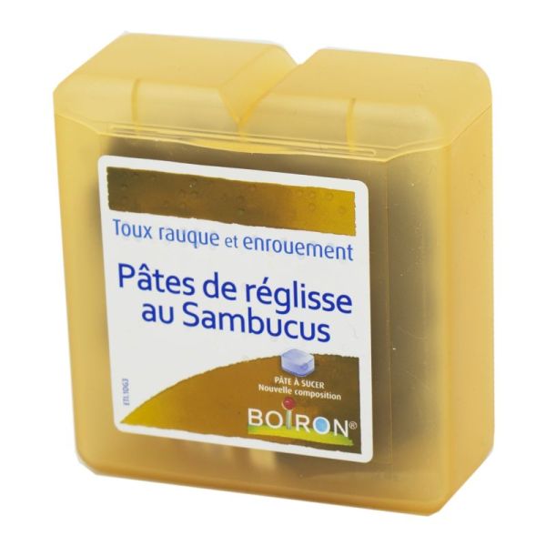 Pâtes de Réglisse au Sambucus, pâtes à sucer - B/70 g environ - Boiron