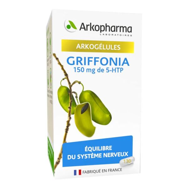 ARKOGELULES Griffonia 150mg de 5-HTP - Bte/130 - Equilibre du Système Nerveux