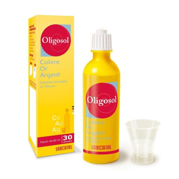 Oligosol Cuivre-Or-Argent, solution buvable - Flacon-doses 60ml