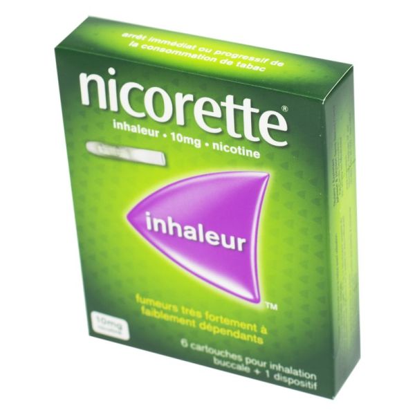 Nicorette Inhaleur 10 mg, 6 cartouches + 1 dispositif