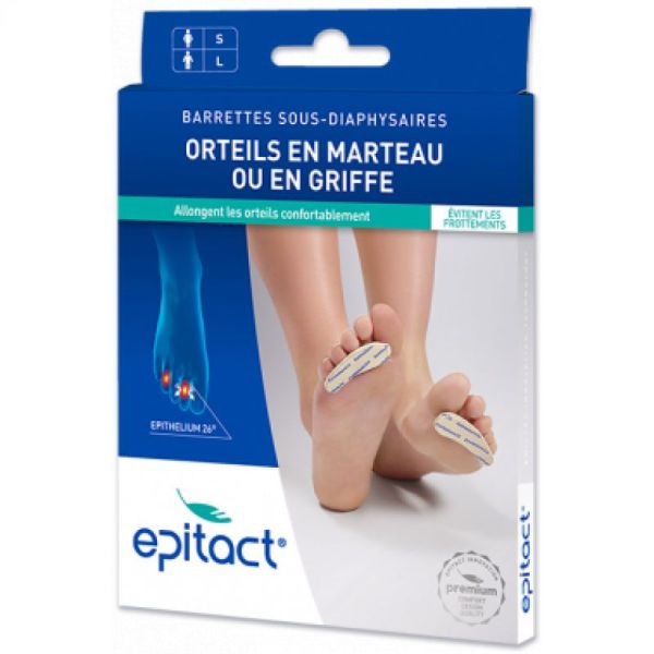 EPITACT Barrettes Sous Diaphysairies Homme (L) - Orteils en Marteau, en Griffe - Epithélium - Bte/2