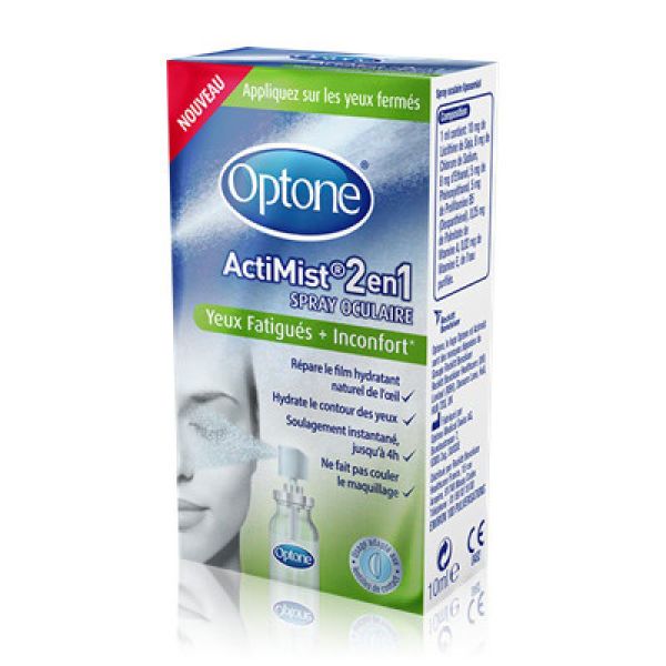 OPTONE ActiMist Double Action  Yeux Irrités + Inconfort - Spray Oculaire Liposomial - Spray/10ml