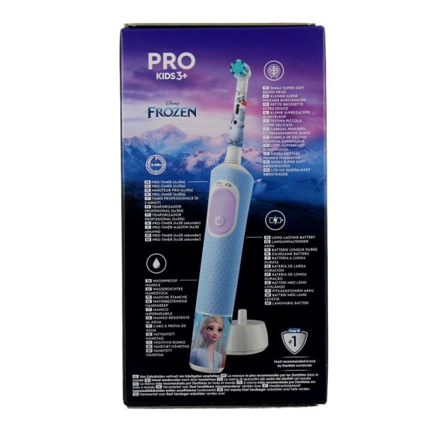 ORAL-B Pro Kids 3+ - Brosse à Dents Electrique Rechargeables - Reine Des Neiges - BTE/1 -