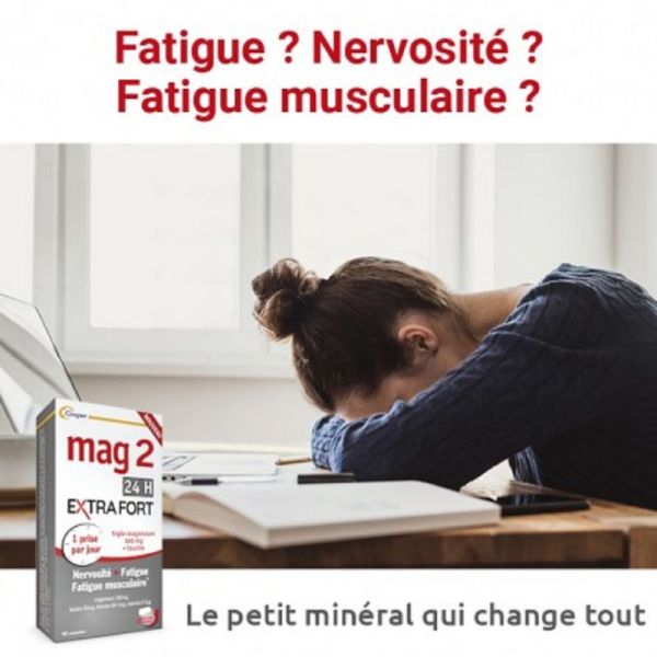 MAG 2 Extra Fort 24H 45 Comprimés - Nervosité, Fatigue Générale, Fatigue Musculaire