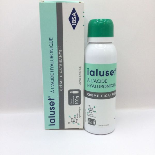 IALUSET Crème Cicatrisante 100g Flacon Pressurisé - A Base d' Acide Hyaluronique
