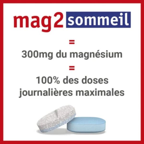MAG 2 SOMMEIL 30 Comprimés à Libération Prolongée - Endormissement Rapide, Effet Calmant et Relaxant