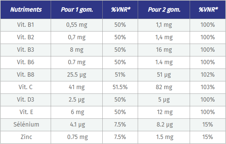 Alvityl - Gommes Vitalité - 8 vitamines et 2 minéraux – Saveurs naturelles  de fruit - Dès 4 ans - 60 gommes : : Hygiène et Santé