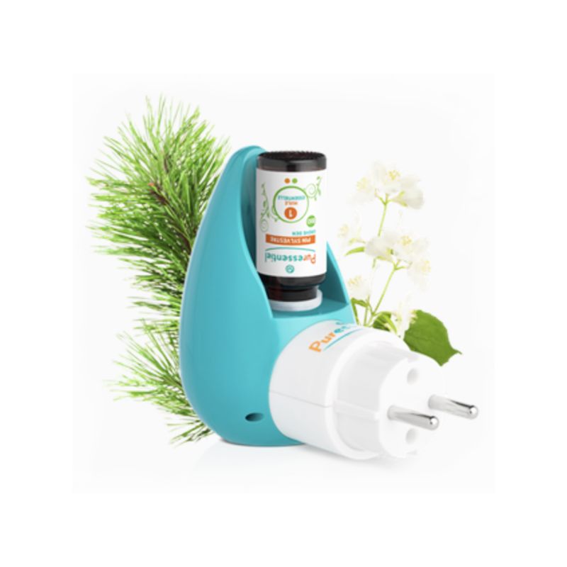 PURESSENTIEL Diffuseur Ultrasonique Prise Clip et Diffuse pour Huiles Essentielles 3701056800794