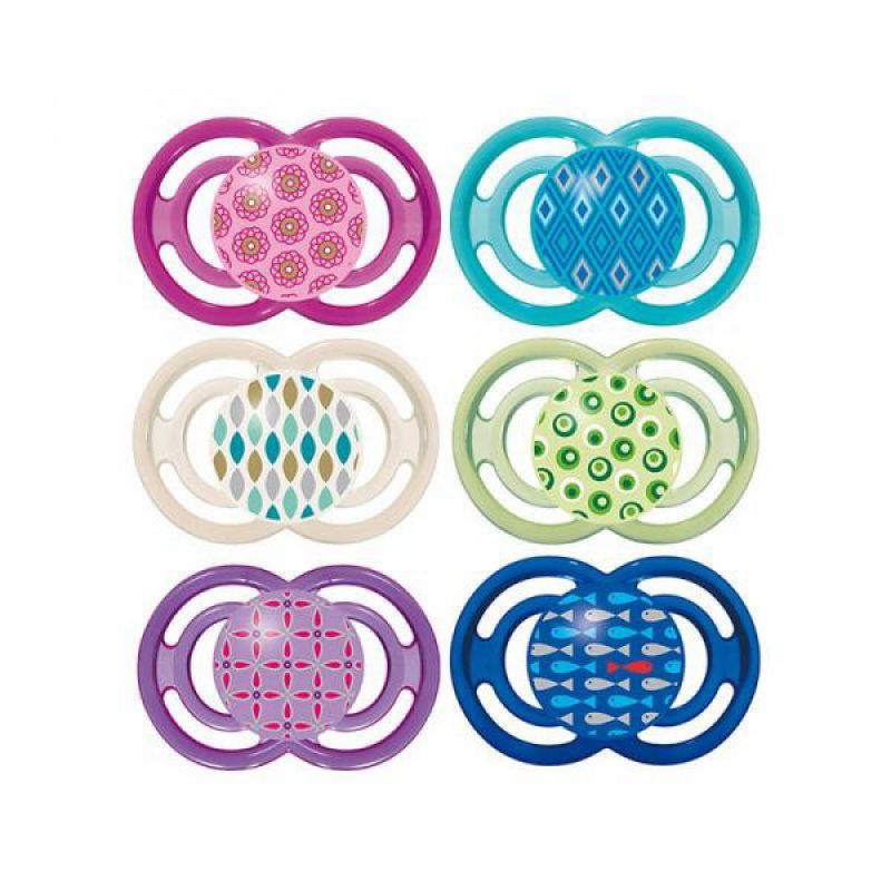 Sucette Bébé Lovi, Sucette, Silicone, Dynamique, Blossom Blue, 3-6 Mois, 2 Pièces Difrax Sucette