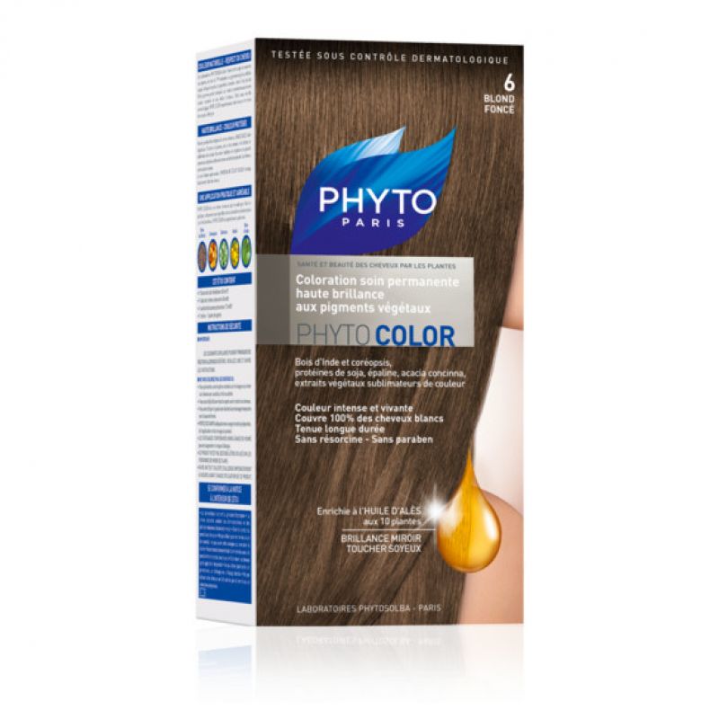 PHYTOSOLBA PHYTOCOLOR 6 Blond Foncé Kit de Coloration Permanente 6