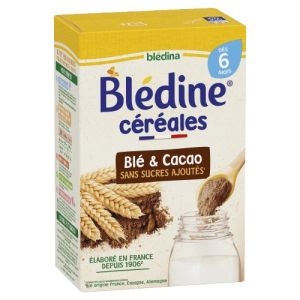 BLEDINE BLE ET CACAO 400g - Céréales pour Bébé dès 6 Mois - Sans Colorant, Sans Conservateur