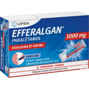Efferalgan 1000 mg Cappuccino, granulés - 8 sachets