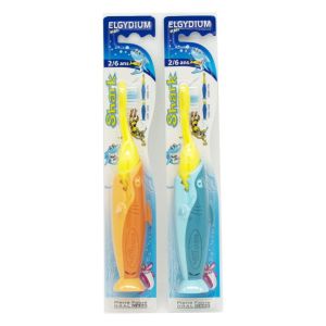 ELGYDIUM KIDS Brosse à Dents SHARK / REQUIN - Nourrissons et Enfants de 2 à 6 Ans - 1 Unité