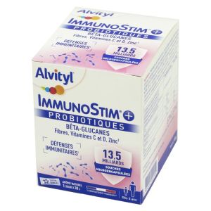 ALVITYL IMMUNOSTIM+ PROBIOTIQUES 30 Sticks - 13.5 Milliards de Souches Micro-Encapsulées