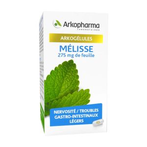 ARKOGELULES Mélisse - Bte/45 - Nervosité, Troubles Gastro-intestinaux Légers