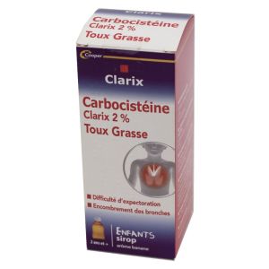 CLARIX Carbocistéine 2% Toux Grasse Sirop Enfants Fl/150ml