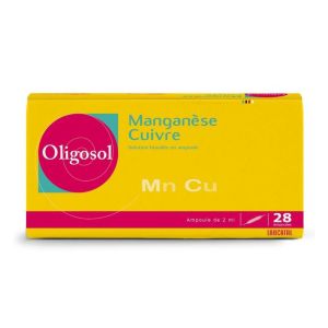 Oligosol Manganèse-Cuivre, solution buvable - 28 ampoules 2ml