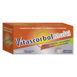 VITASCORBOL Multi dès 12 Ans - Complément Alimentaire aux 12 Vitamines et 8 Minéraux - Fatigue, Syst