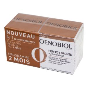 OENOBIOL PERFECT BRONZE Autobronzant Lot de 2x 30 Capsules - Préparateur Solaire, Perfecteur de Bronzage