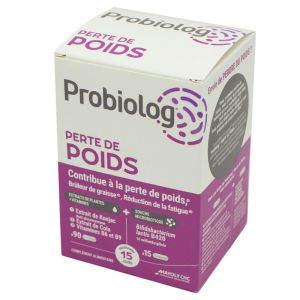 PROBIOLOG PERTE DE POIDS 90 + 15 Gélules - Minceur, Brûleur de Graisses, Réduction de la Fatigue