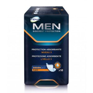 TENA MEN Super Niveau 3 Bte/16 - Protection Absorbante Homme - Incontinence Urinaire Modérée