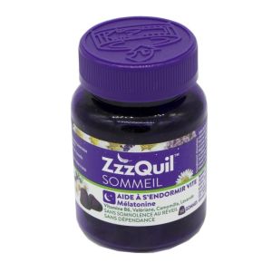 ZZZQUIL SOMMEIL 30 Gommes Arôme Fruit des bois - Complément Alimentaire Aidant à  s' Endormir Vite