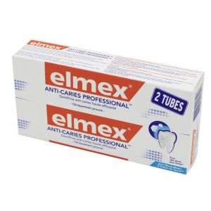 ELMEX ANTI CARIES PROFESSIONNEL Lot de 2 Dentifrices Anti Caries 75 ml - T/75ml x2 - GABA