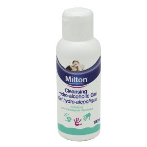 MILTON Gel Hydroalcoolique Mains 100ml - Action Bactéricide, Mycobactéricide, Levuricide, Virucide