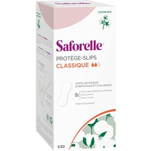 Saforelle 30 protège-slips classiques coton bio